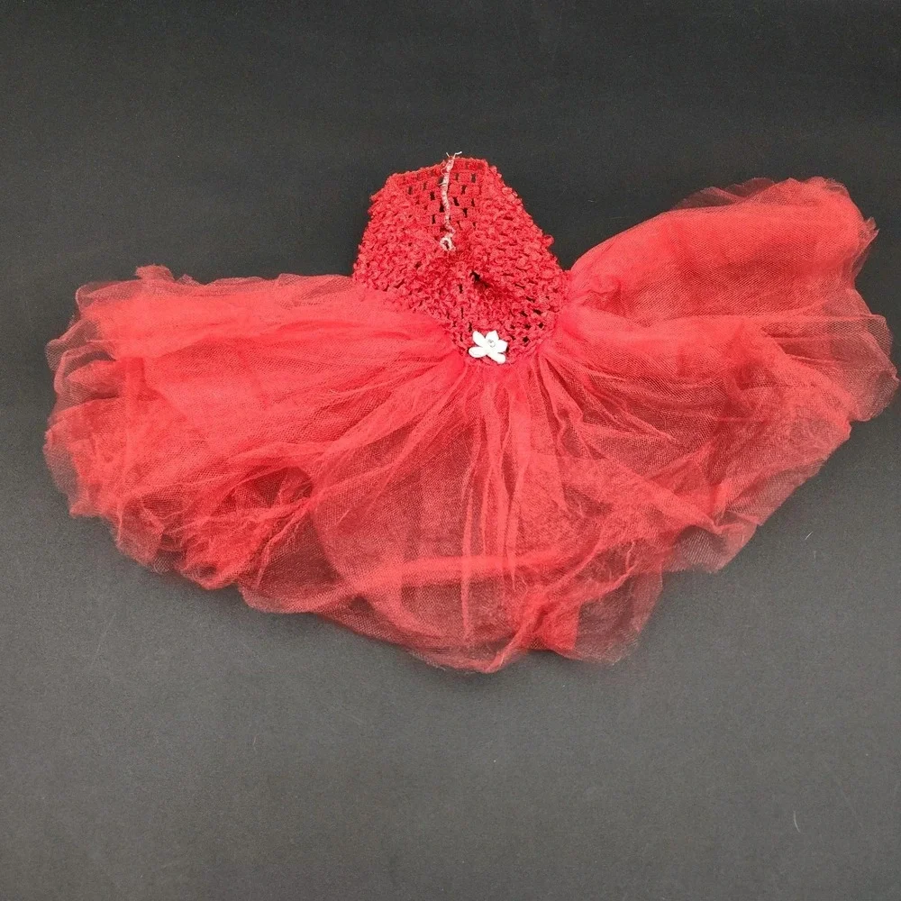 Dog Tutu Hot RED Skirt Elastic Waist Small-Dog-Types Sm-Size SEQUIN SPARKLE‎